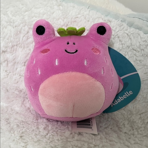 Squishmallows Other - Squishmallows Adabelle Pink and Green Frog Plush. Super rare keychain plush 🐸 🍓